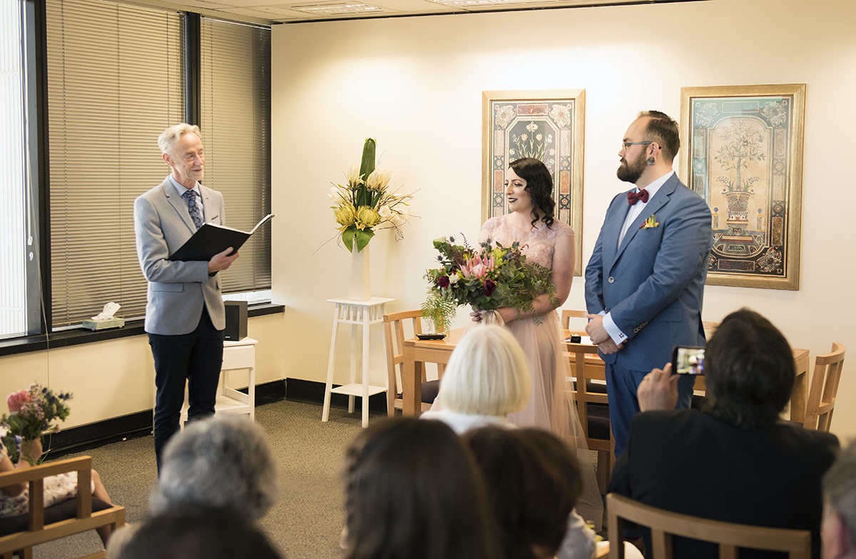 Adelaide registry office wedding
