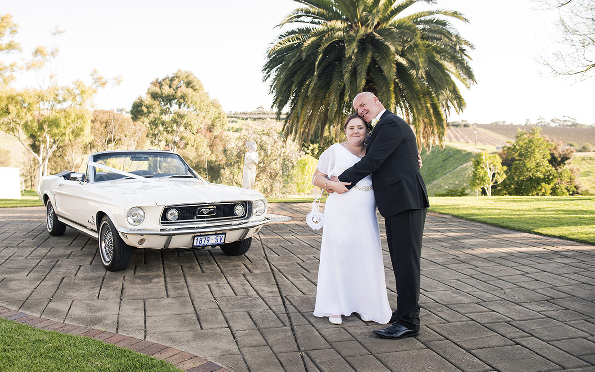 rendezvous experience wedding - eleanor & justin 28 In front of the Mustang