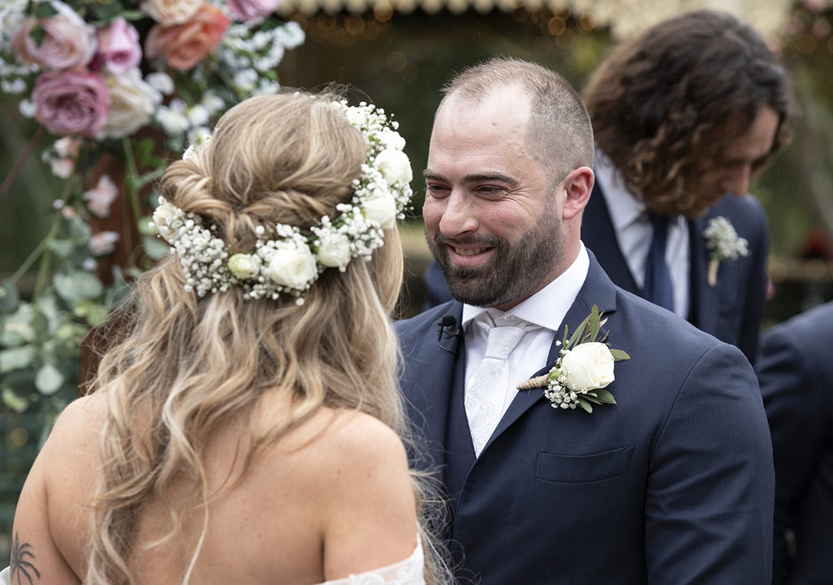 pepper tree cafe wedding - amanda & daniel 105 Smiling Groom