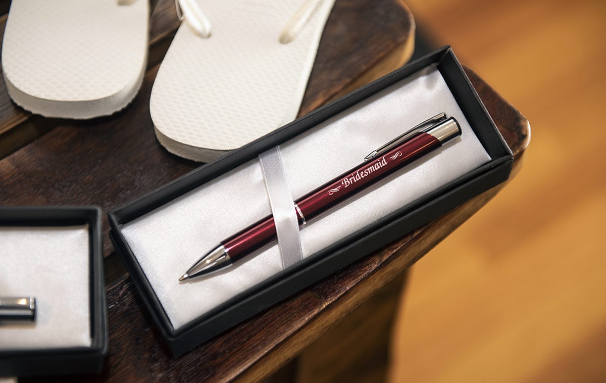 pepper tree cafe wedding - amanda & daniel 101 Bridesmaids gift
