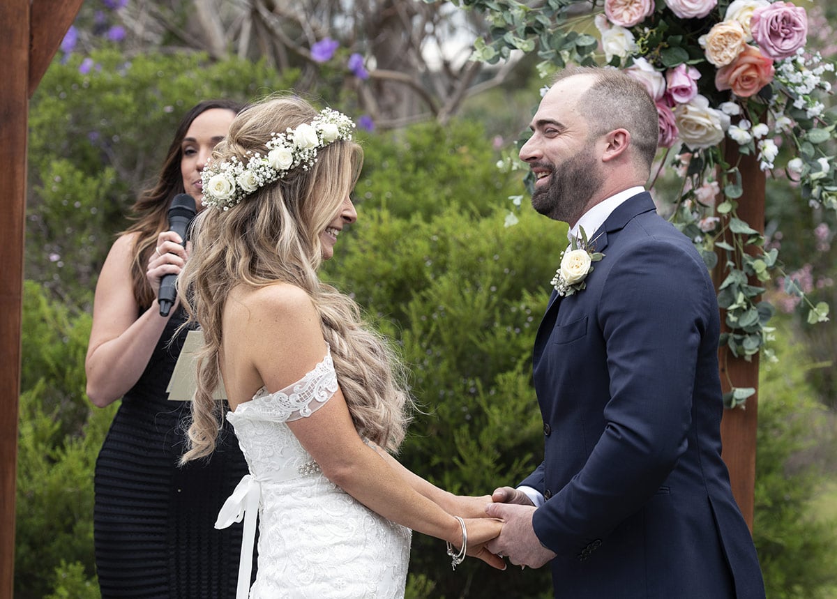 pepper tree cafe wedding - amanda & daniel 115 Holding Hands