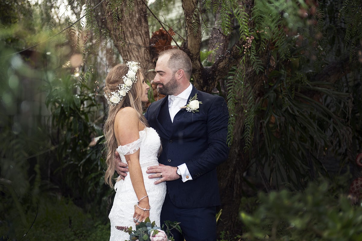 pepper tree cafe wedding - amanda & daniel 126 Holding one another
