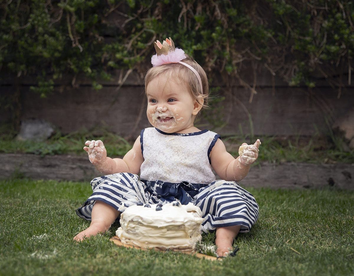 one year's worth of portraits of baby chloe 13 Smiles