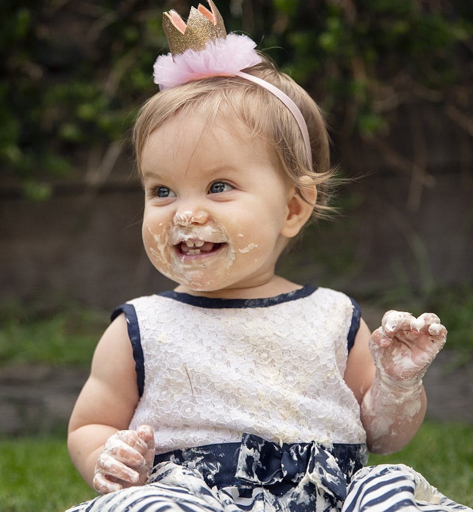 one year's worth of portraits of baby chloe 14 Smiling Baby Chloe
