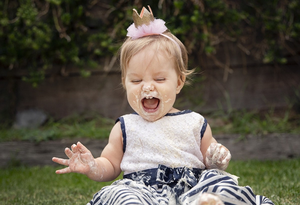 one year's worth of portraits of baby chloe 10 YAAS