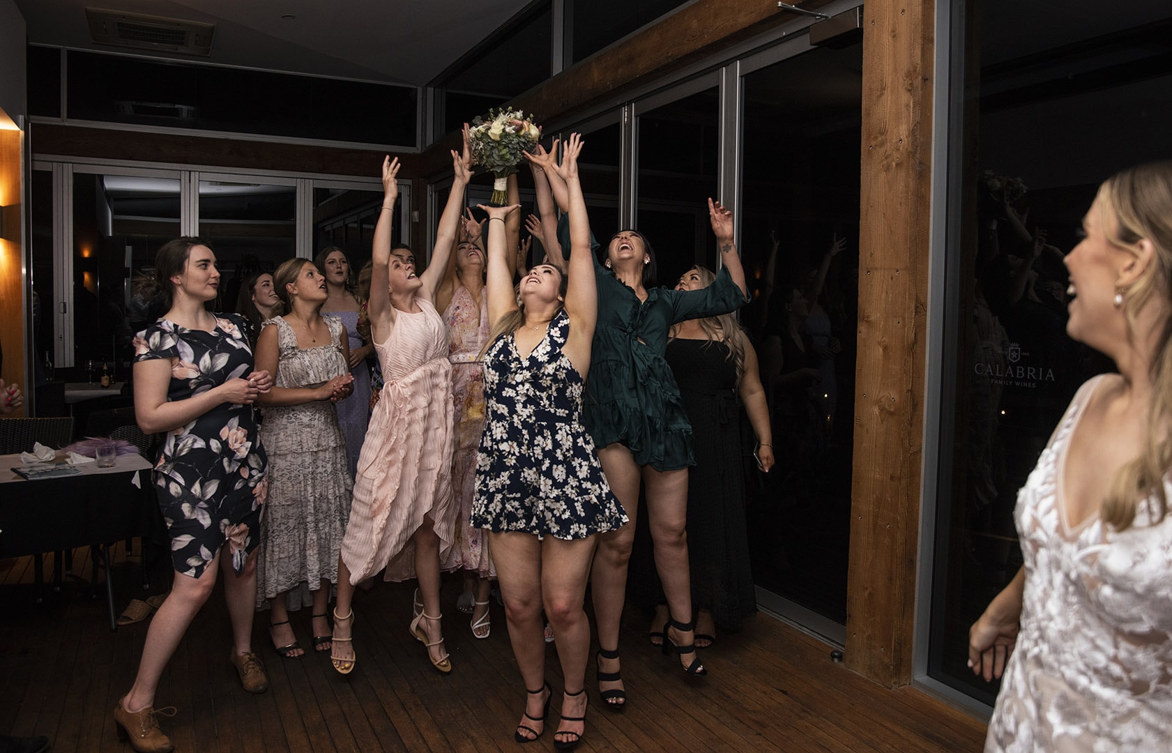 seppeltsfield winery wedding - tahlia & alex 91 Active Bouquet Toss