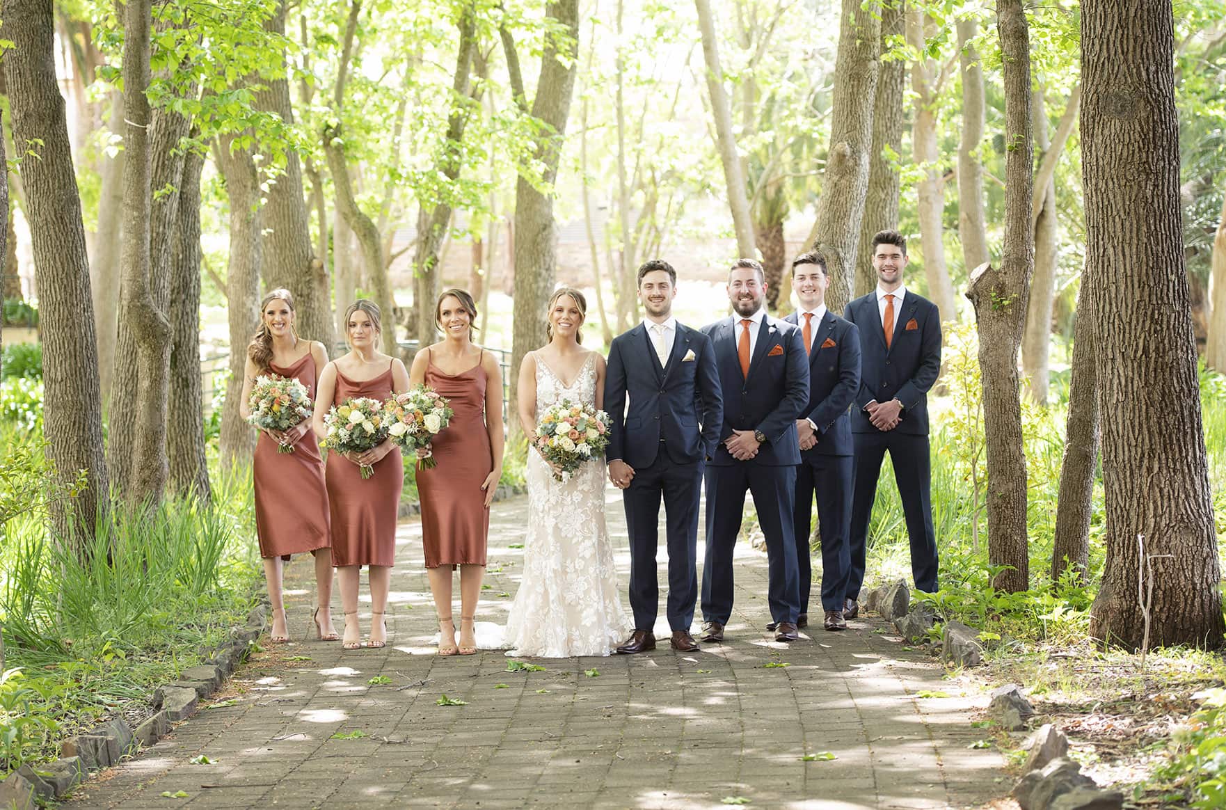 seppeltsfield winery wedding - tahlia & alex 37 Bridal party at Seppeltsfield Winery