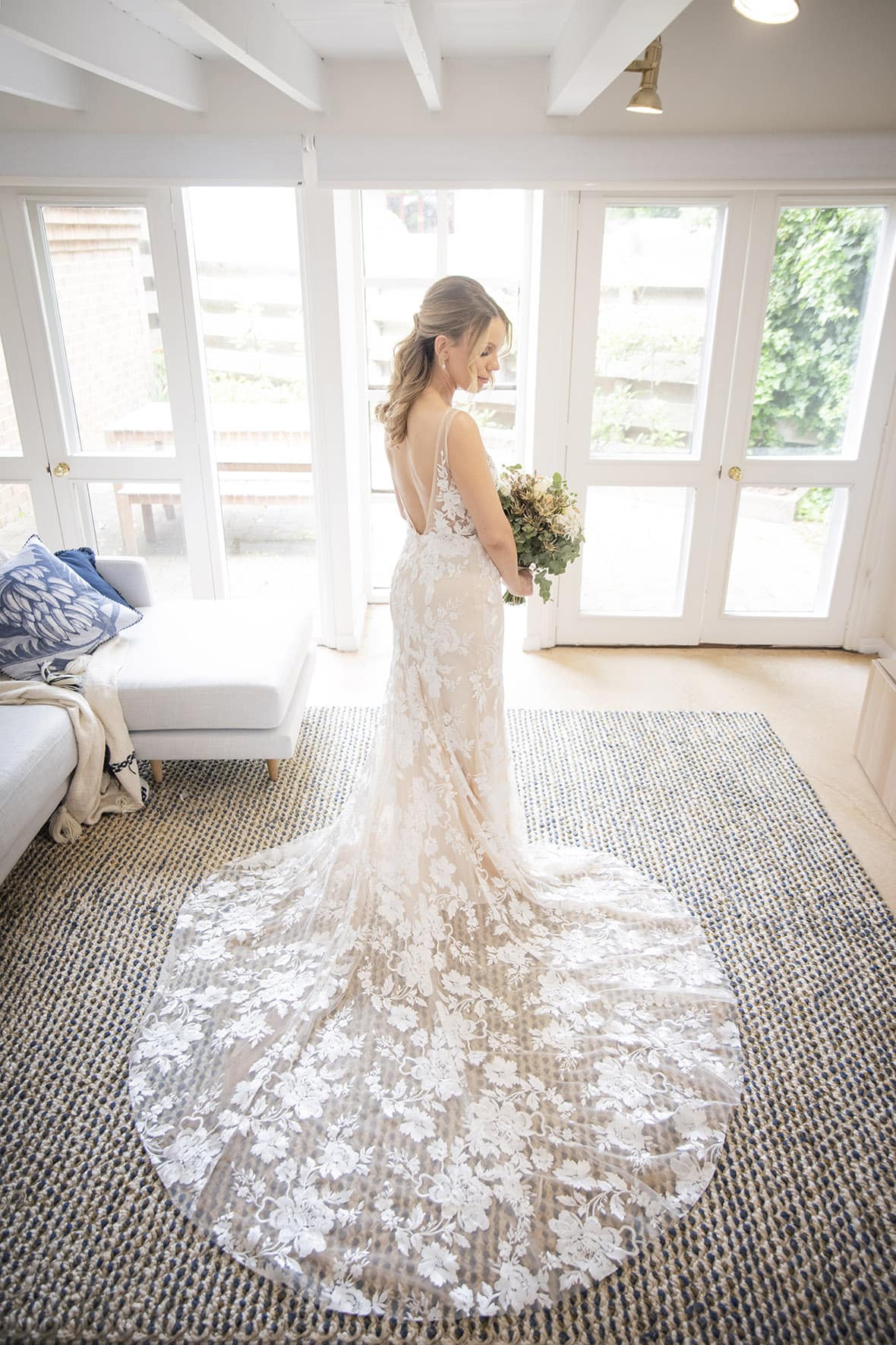 seppeltsfield winery wedding - tahlia & alex 26 Bride with her wedding gown on