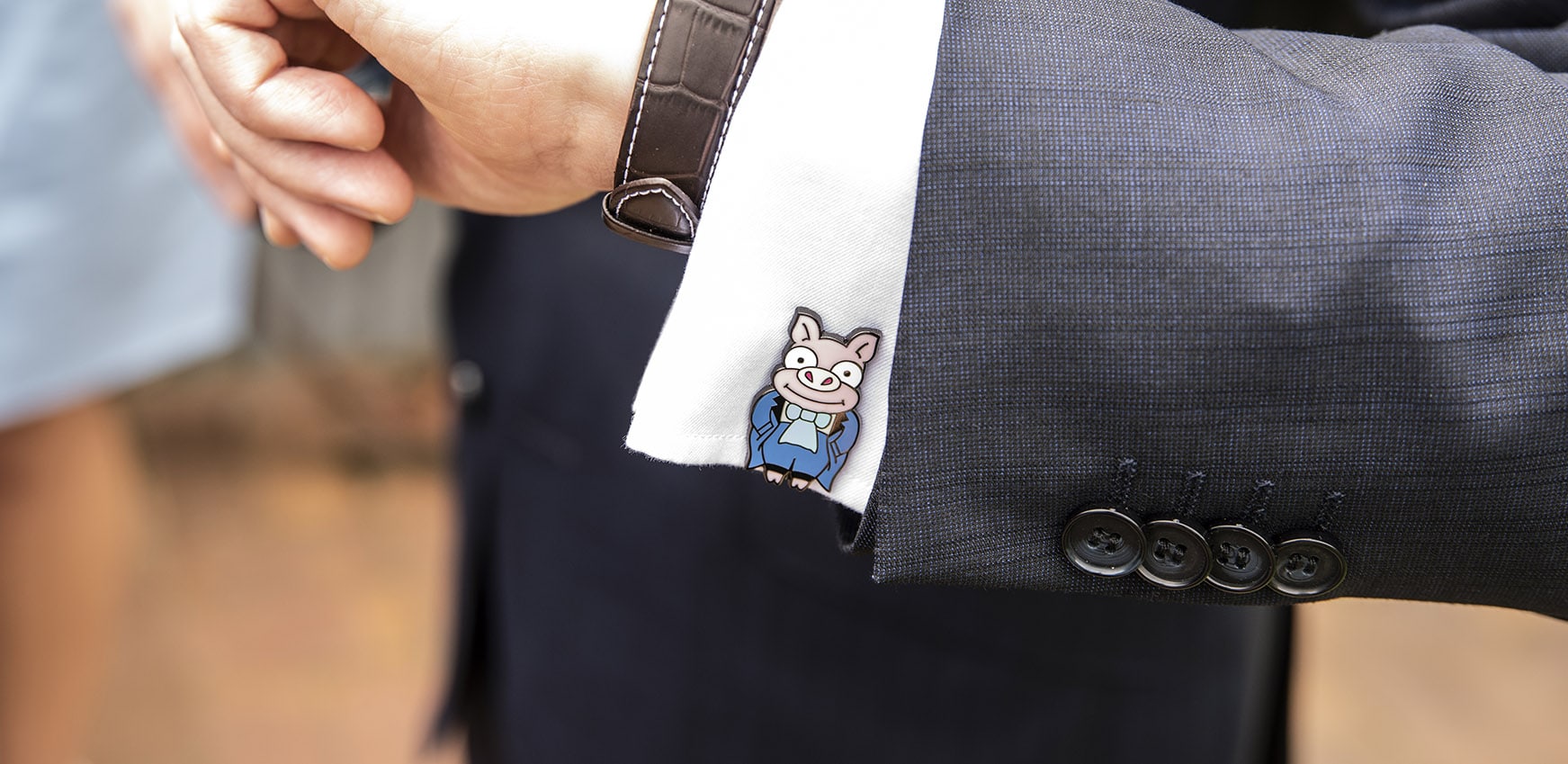 plan your lgbtqi+ wedding - questions to ask 6 Simpsons pig wedding cufflinks