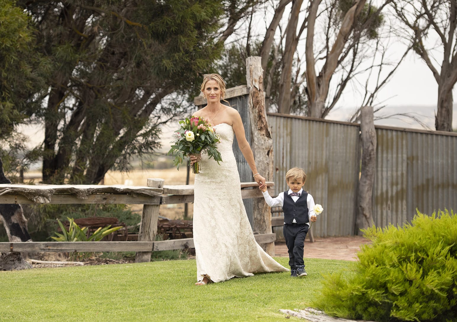 crabtree farm wedding - sarah & elten 10 bridal approach at Crabtree Farm wedding
