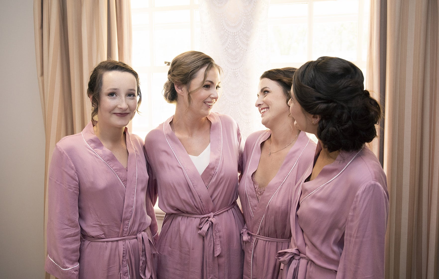serafino wines wedding - claire & arron 23 Bridal party in gowns