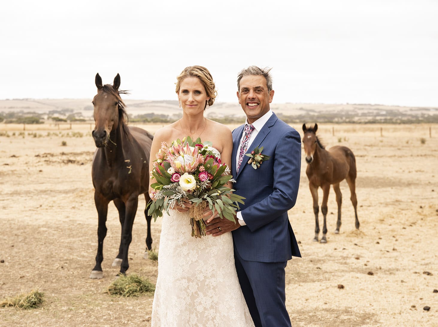 crabtree farm wedding - sarah & elten 30 bride and groom with the horses