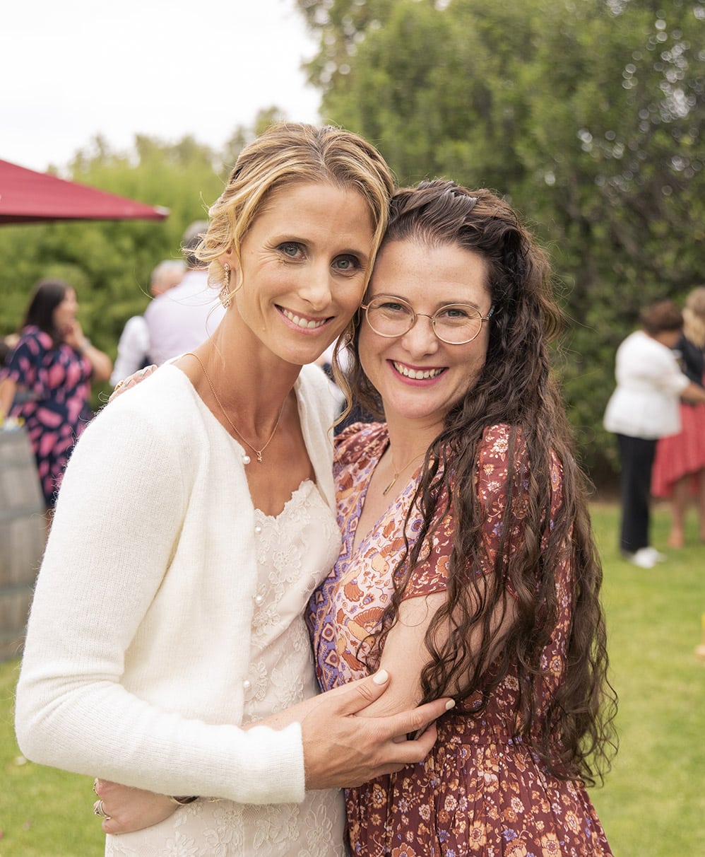 crabtree farm wedding - sarah & elten 47 Bride with guest