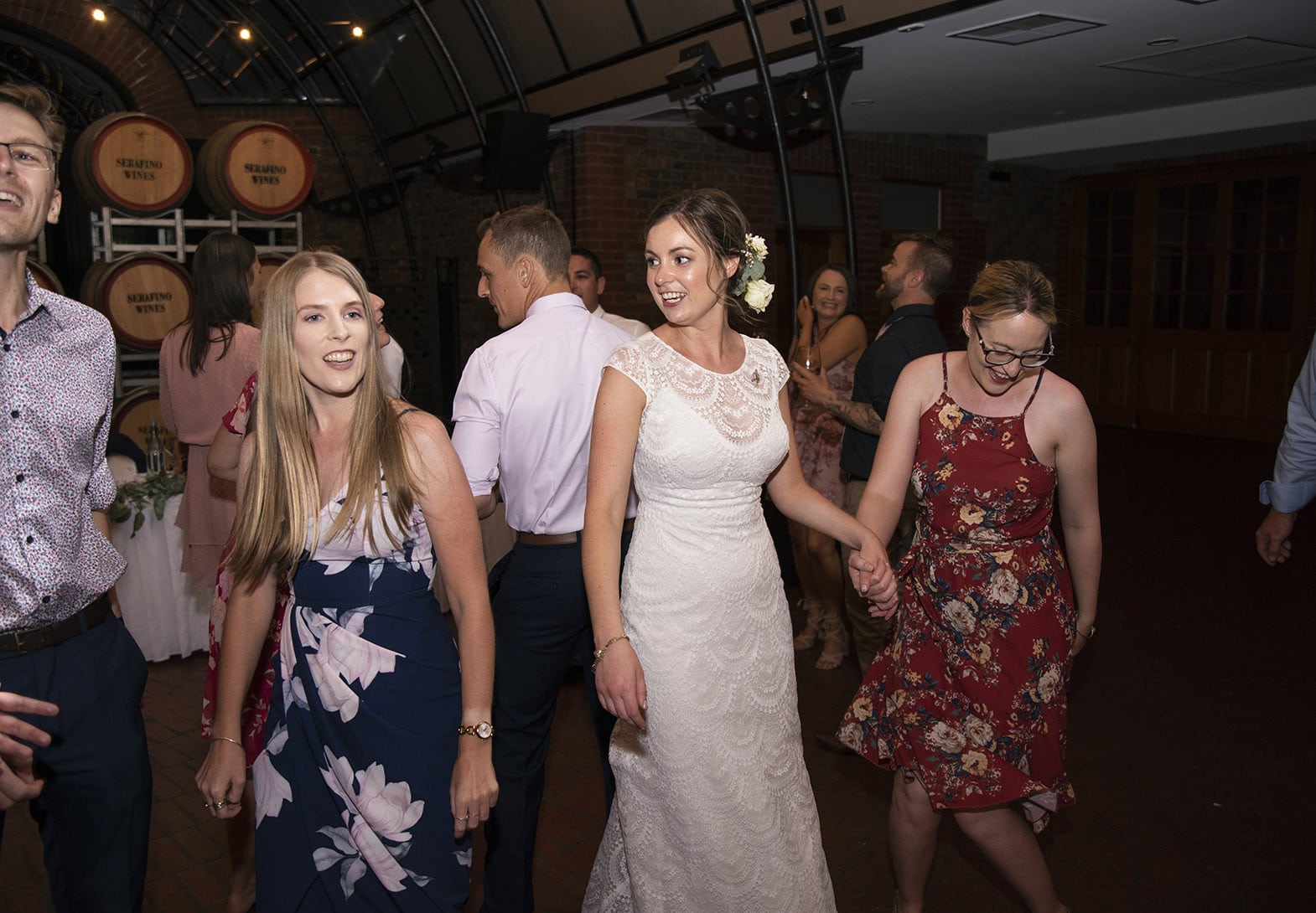serafino wines wedding - claire & arron 82 dancing bride