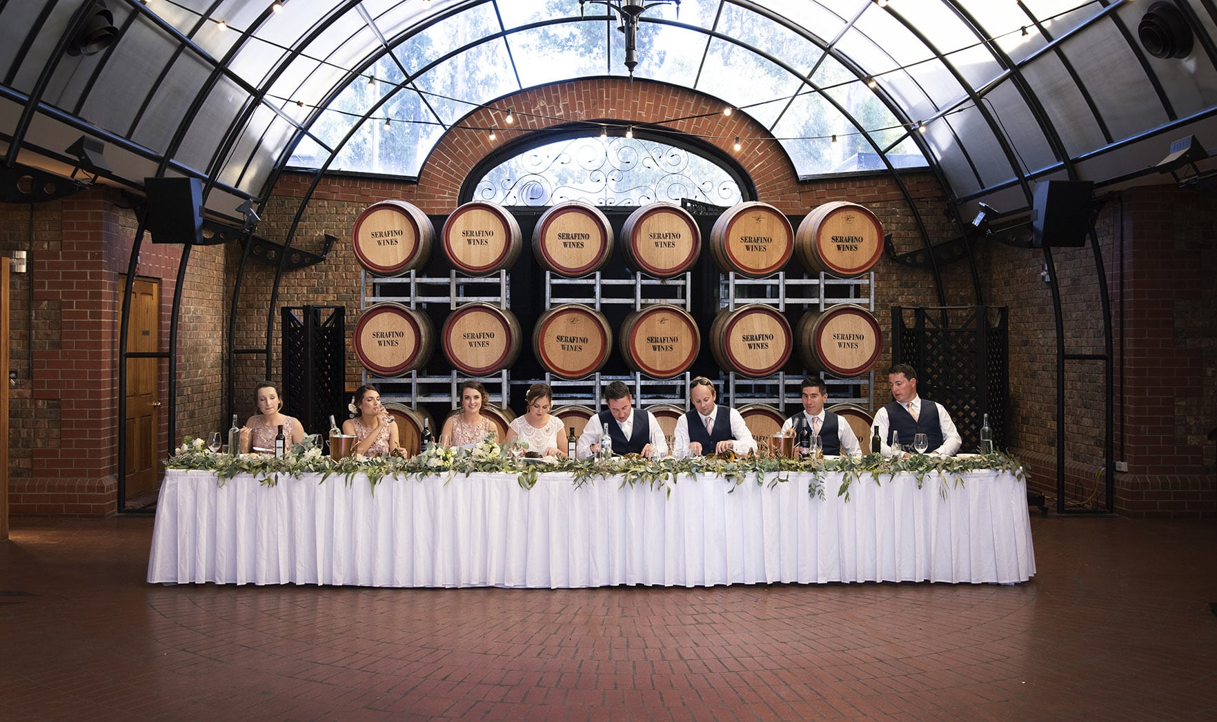 serafino wines wedding - claire & arron 71 Serafino wines wedding party table