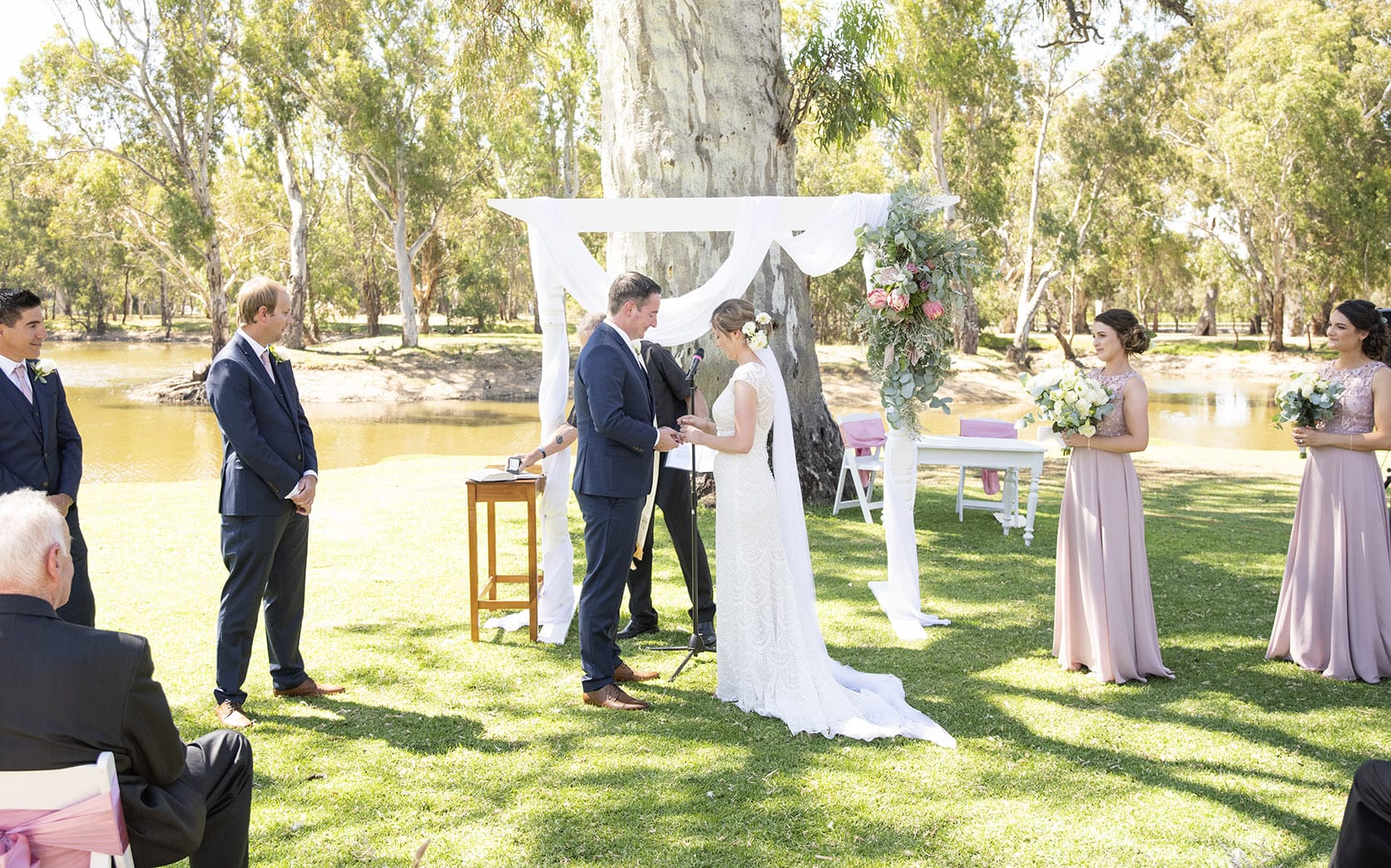 serafino wines wedding - claire & arron 45 Under the arbour at Serafino Wines