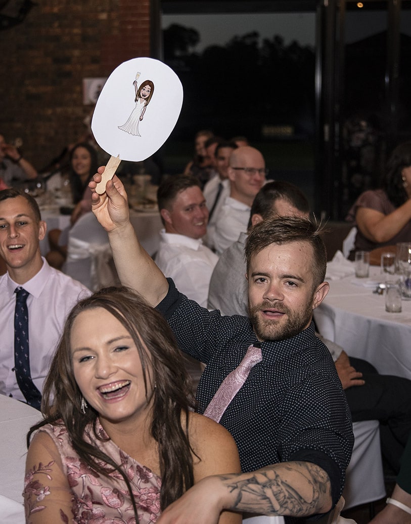 serafino wines wedding - claire & arron 74 Wedding game