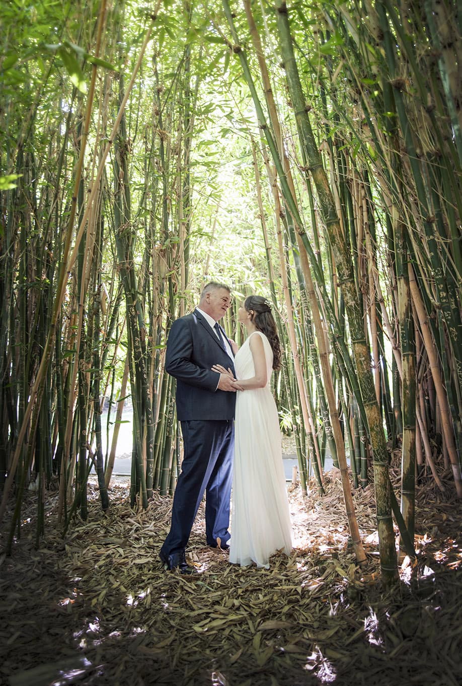 botanic park wedding - naz & peter 36 bride and groom enjoying the bamboo forest