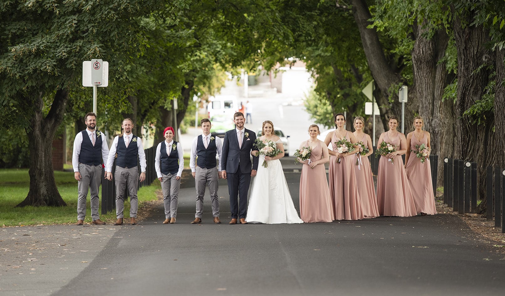 seagrass long point wedding - hobart - georgia & matt 67 Bridal party in Long Point Park