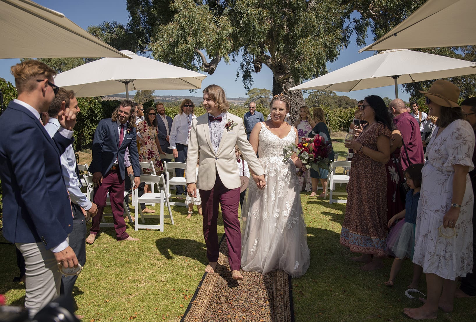 old oval estate wedding - suzie & jay 97 Exit from Old Oval Estate wedding ceremony 2