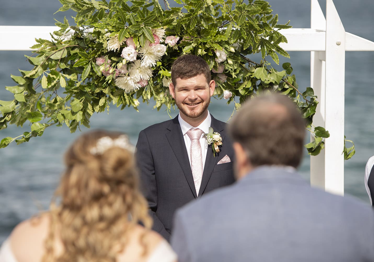 seagrass long point wedding - hobart - georgia & matt 55 Grooms first glimpse