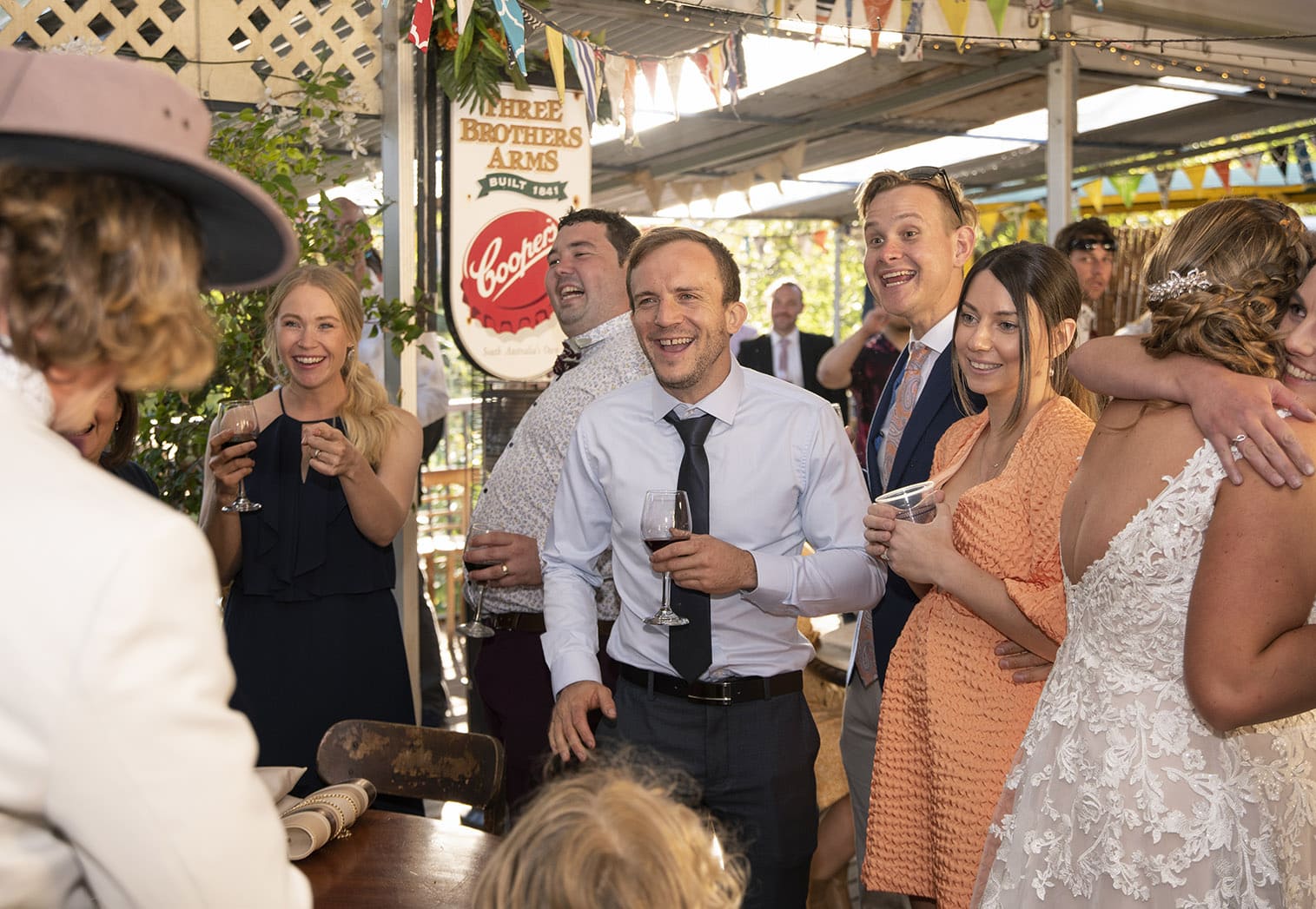 old oval estate wedding - suzie & jay 104 Guests greeting the bridal couple at the reception