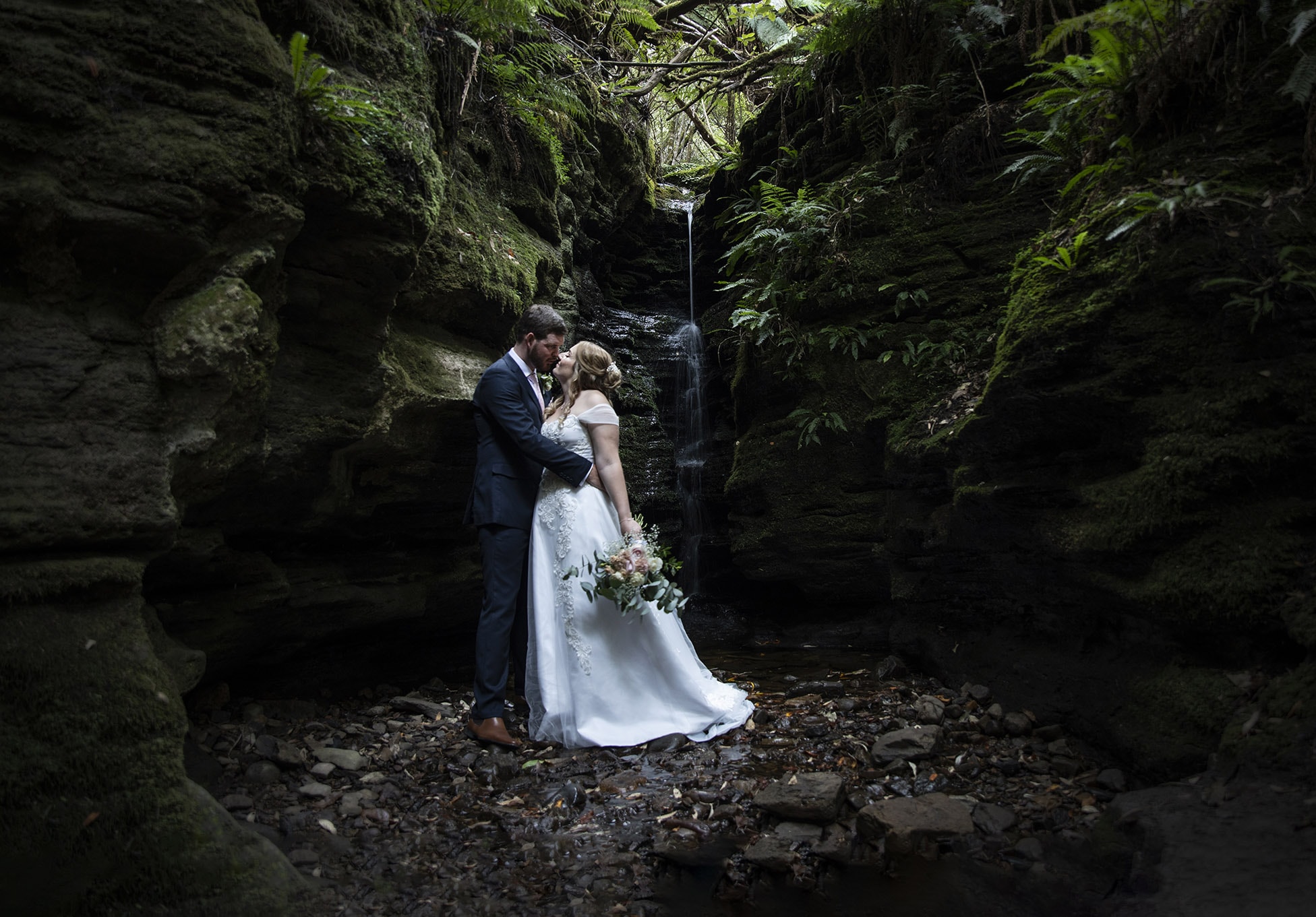 seagrass long point wedding - hobart - georgia & matt 13 Secret Falls Wedding Photo