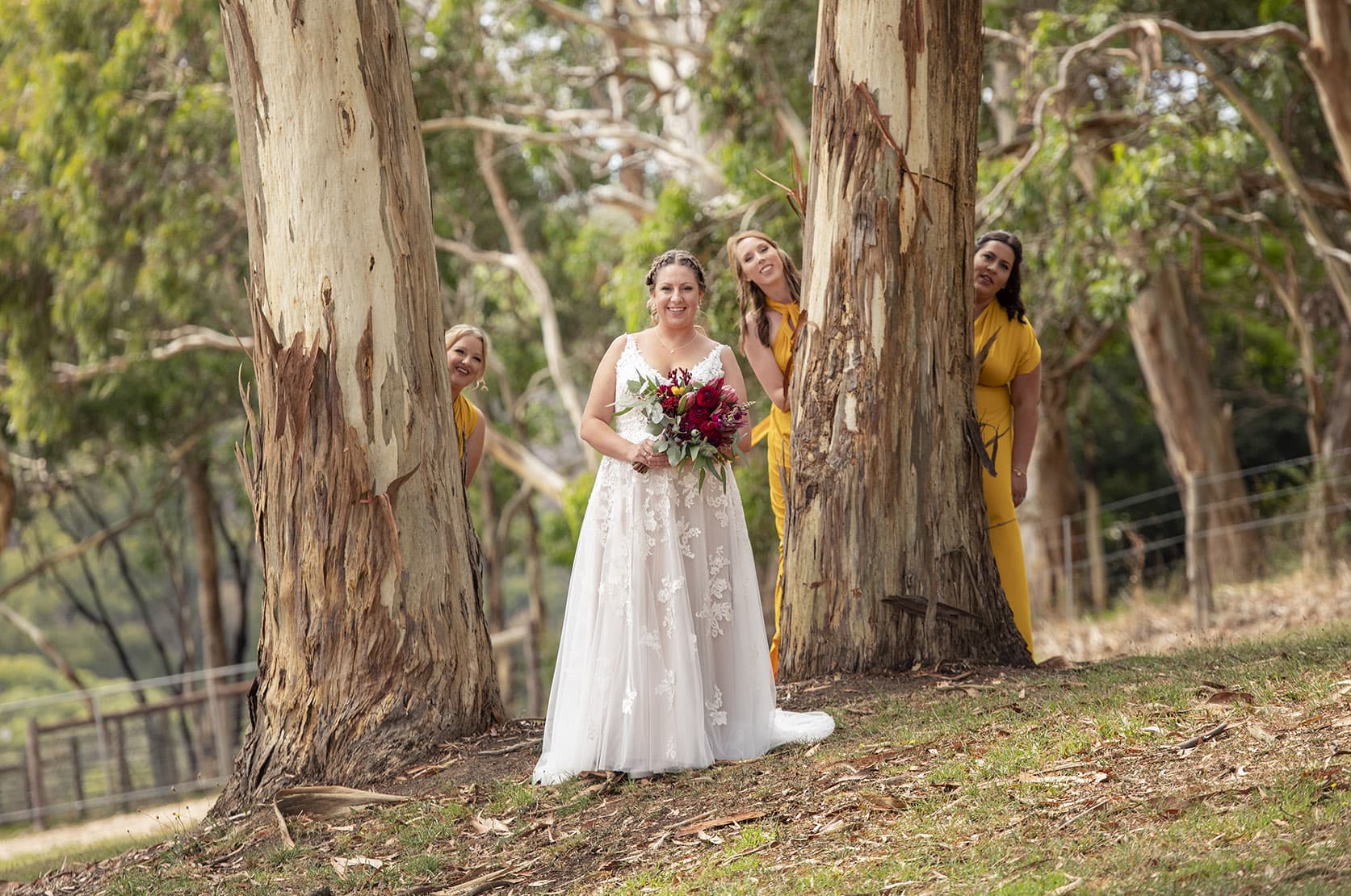 old oval estate wedding - suzie & jay 77 Silly bridal party photo