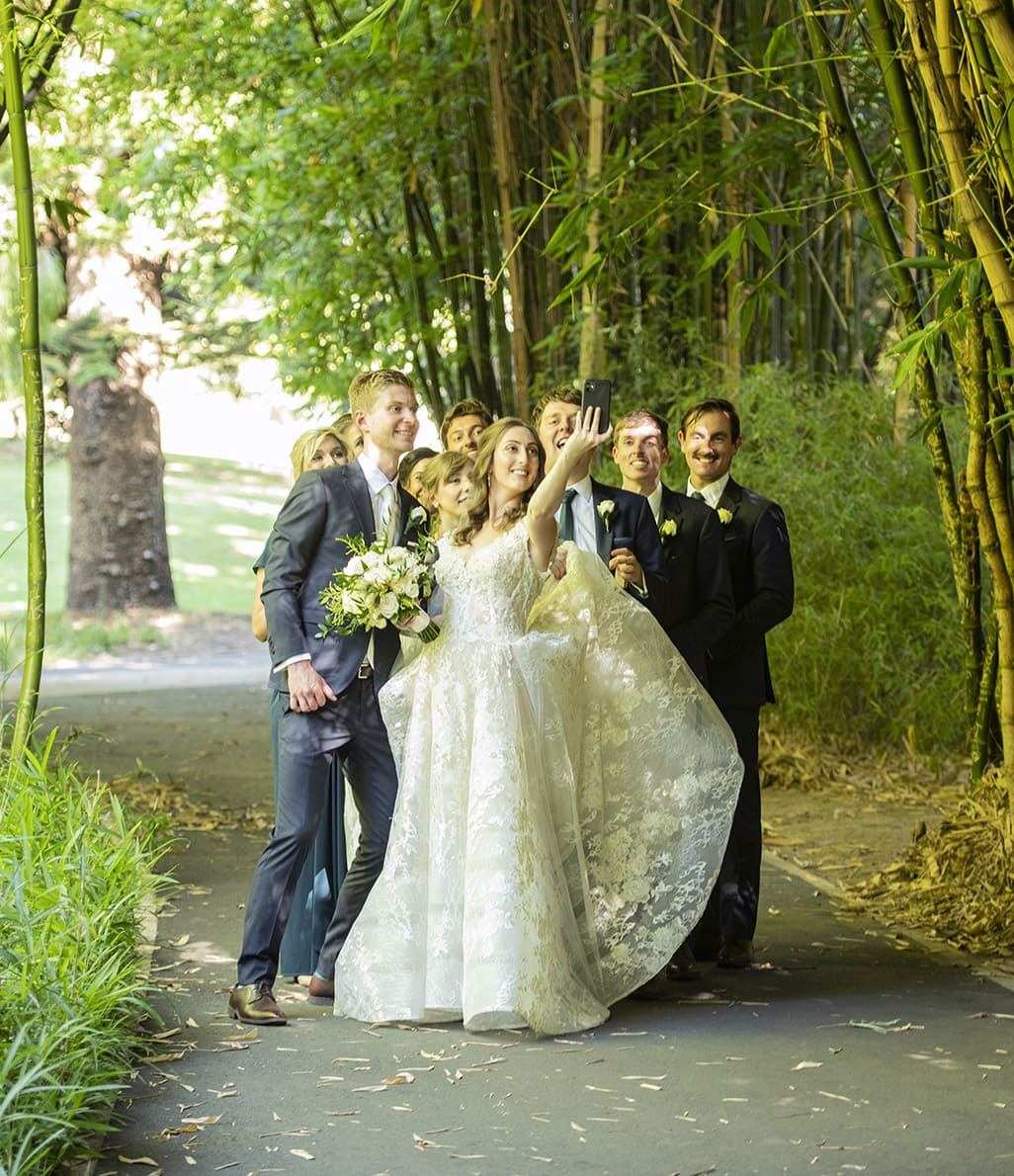 national wine center wedding - pat & kat 156 bridal party selfy