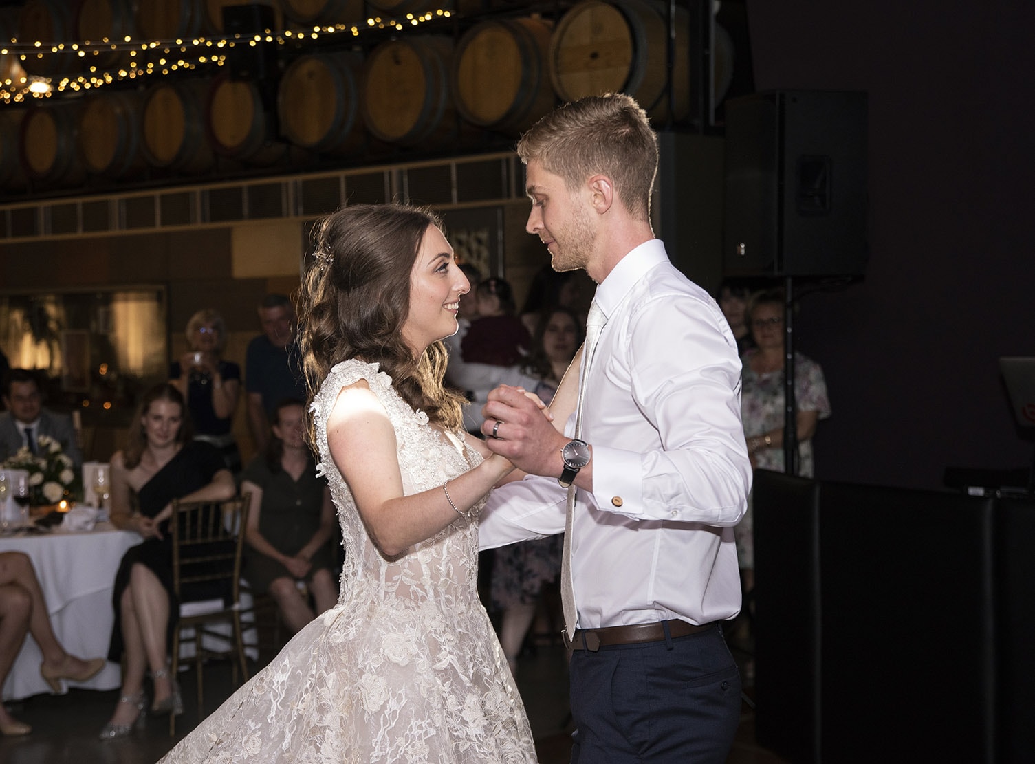 national wine center wedding - pat & kat 182 First dance closeup