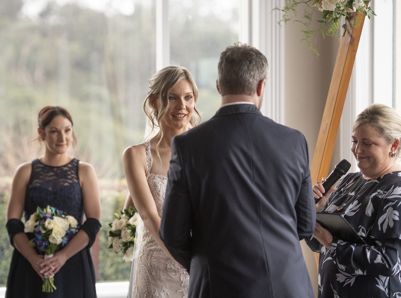 mount lofty house wedding - katrina & lucas 35 Bride looking at her groom