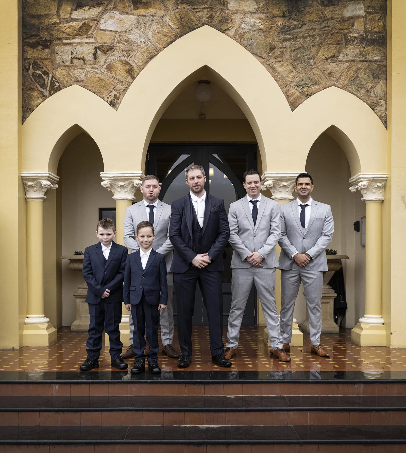 mount lofty house wedding - katrina & lucas 11 Groom and entourage