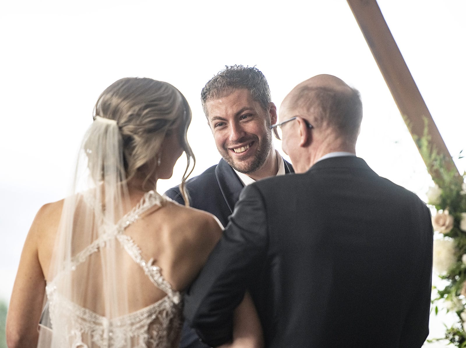 mount lofty house wedding - katrina & lucas 31 Groom smiling at his bride at Mount Lofty House wedding