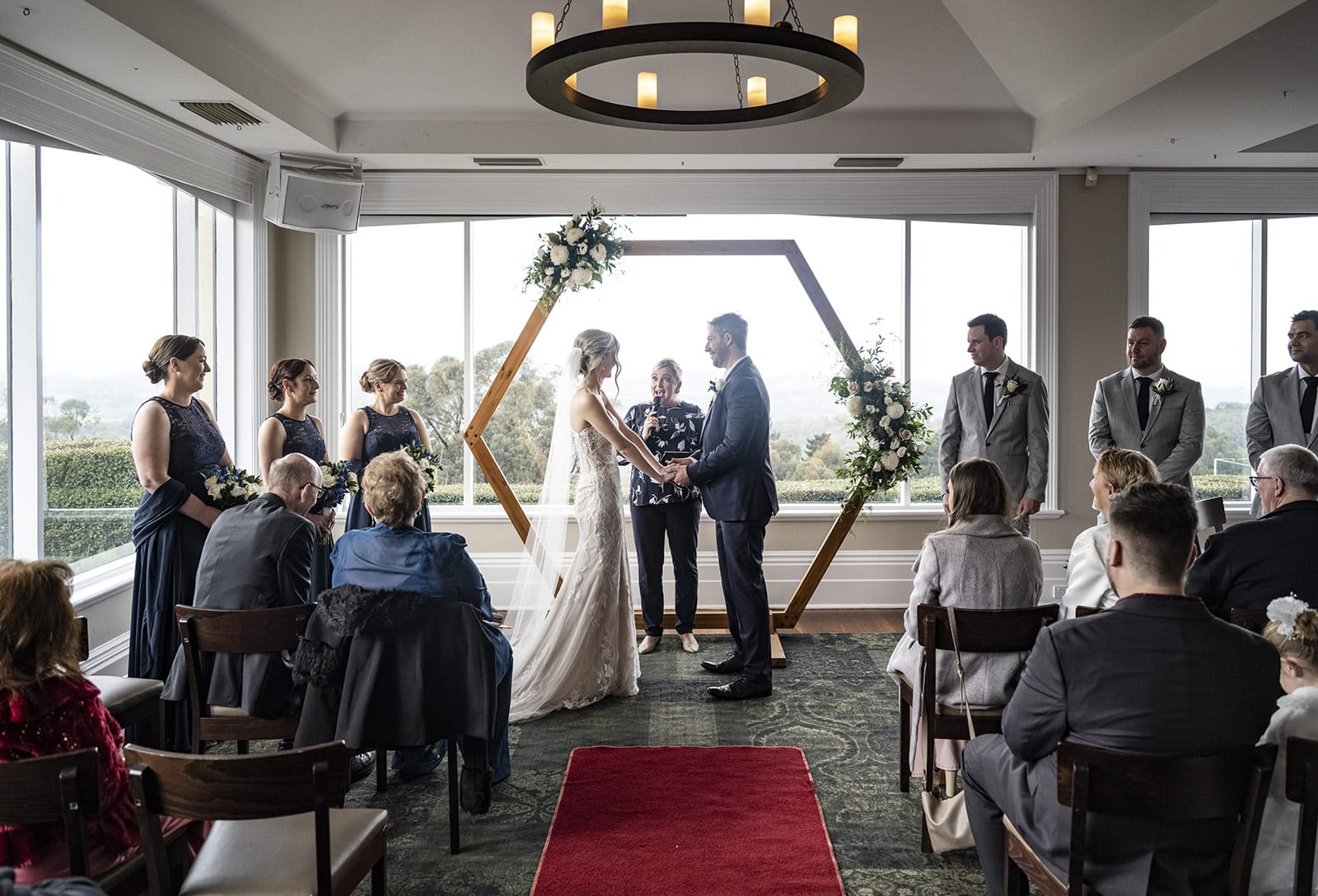 mount lofty house wedding - katrina & lucas 33 Indoor Mount Lofty House wedding ceremony