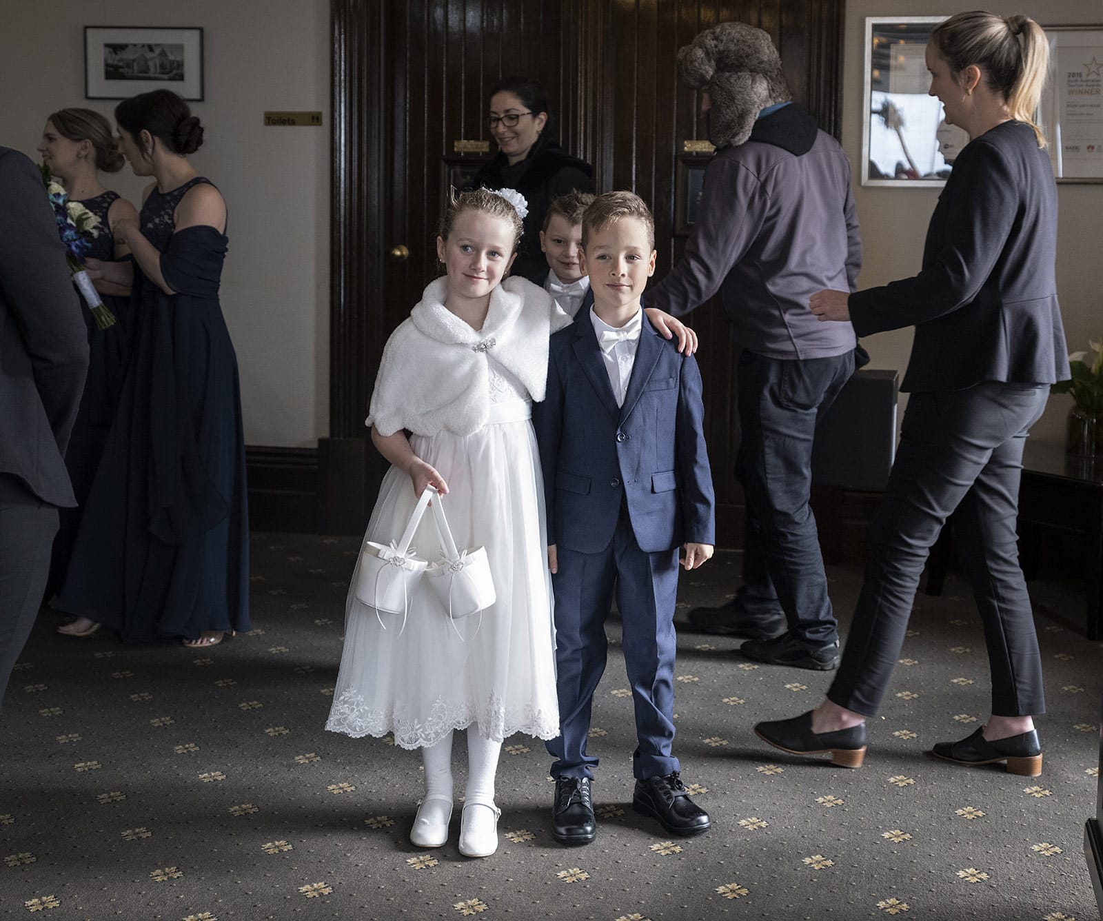 mount lofty house wedding - katrina & lucas 27 Page boy and flowergirl