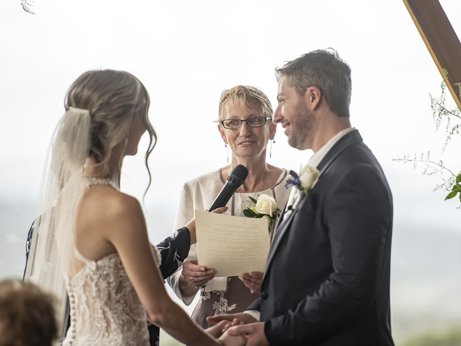 mount lofty house wedding - katrina & lucas 38 Speech giver during ceremony