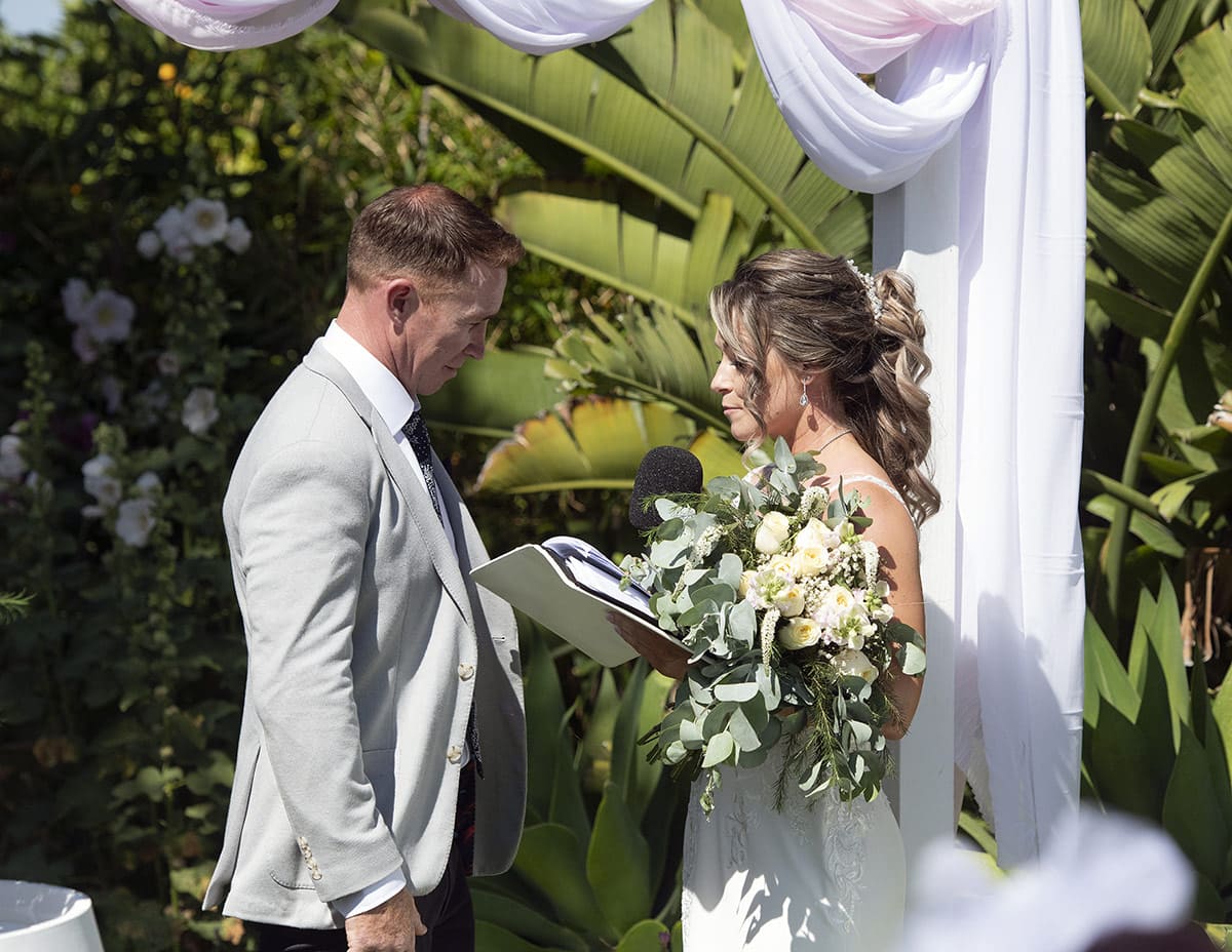 big easy radio wedding - leanne & evan 38 Bride sharing vows