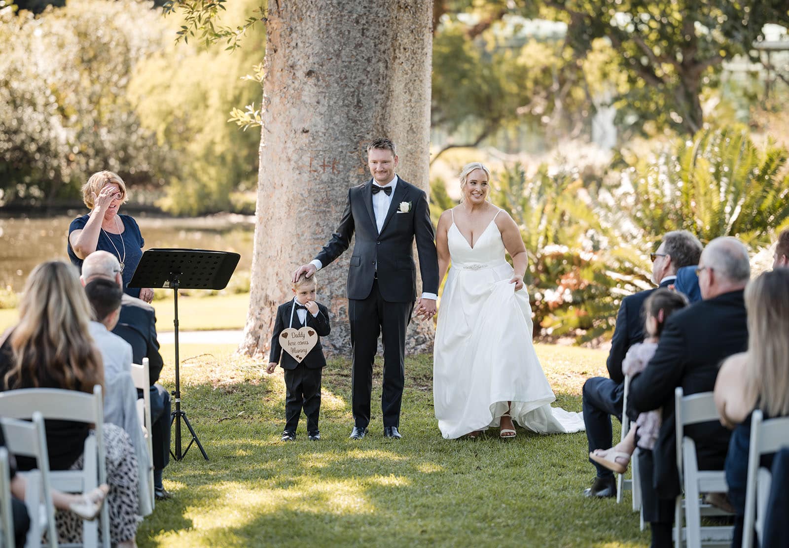 adelaide botanic gardens cycad collection wedding - joanne & blake 20 Newly married couple at Cycad collection wedding