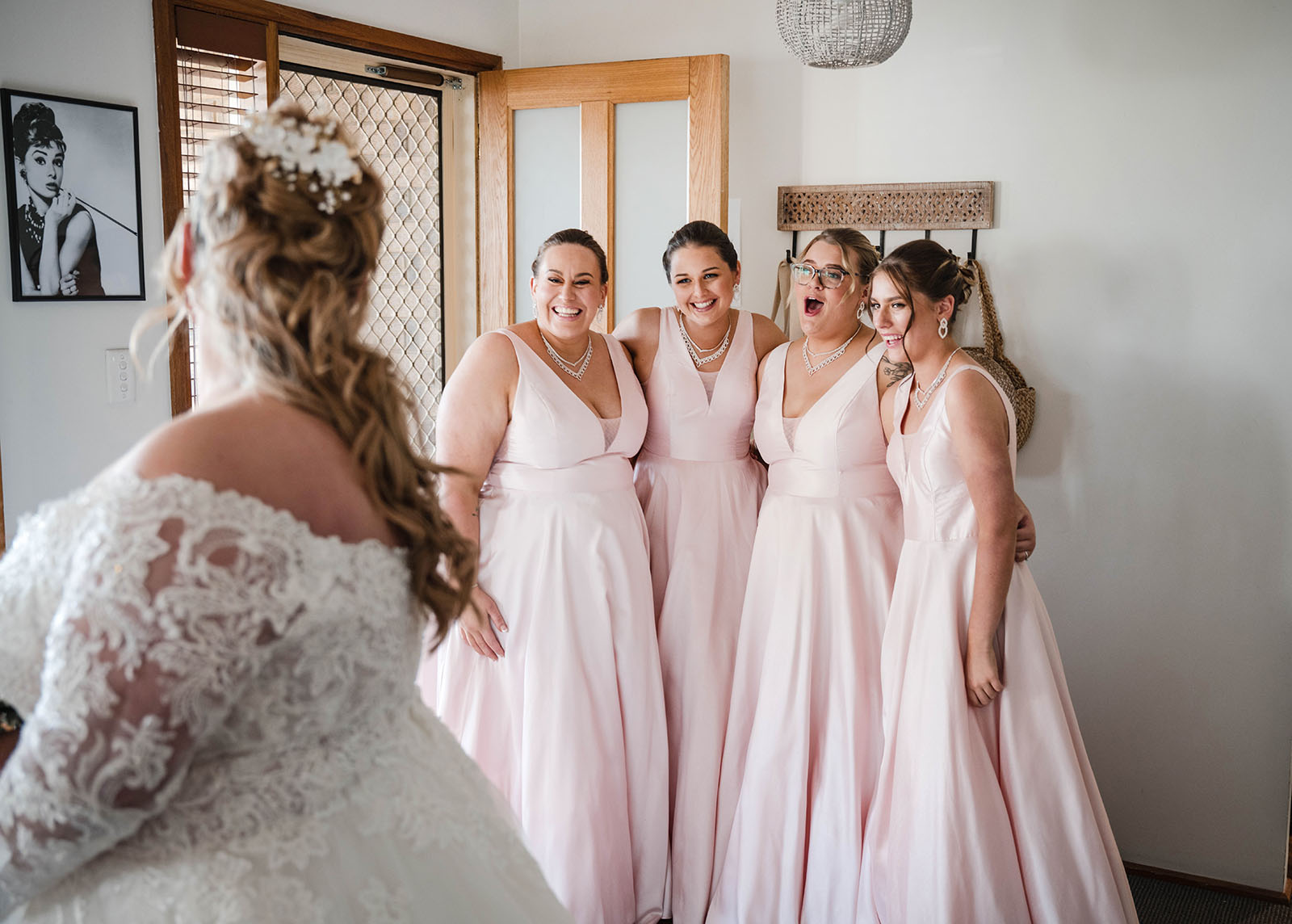 mclaren vale ekhidna wines wedding - kait & brayden 24 Bridesmaids reactions to bride