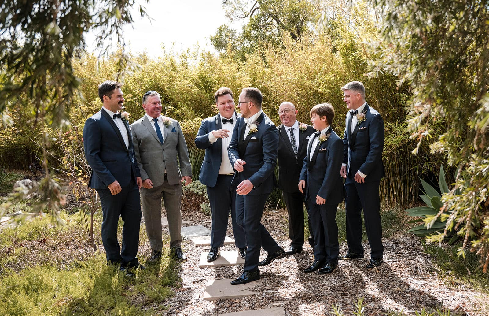 mclaren vale ekhidna wines wedding - kait & brayden 9 Groom being pushed around