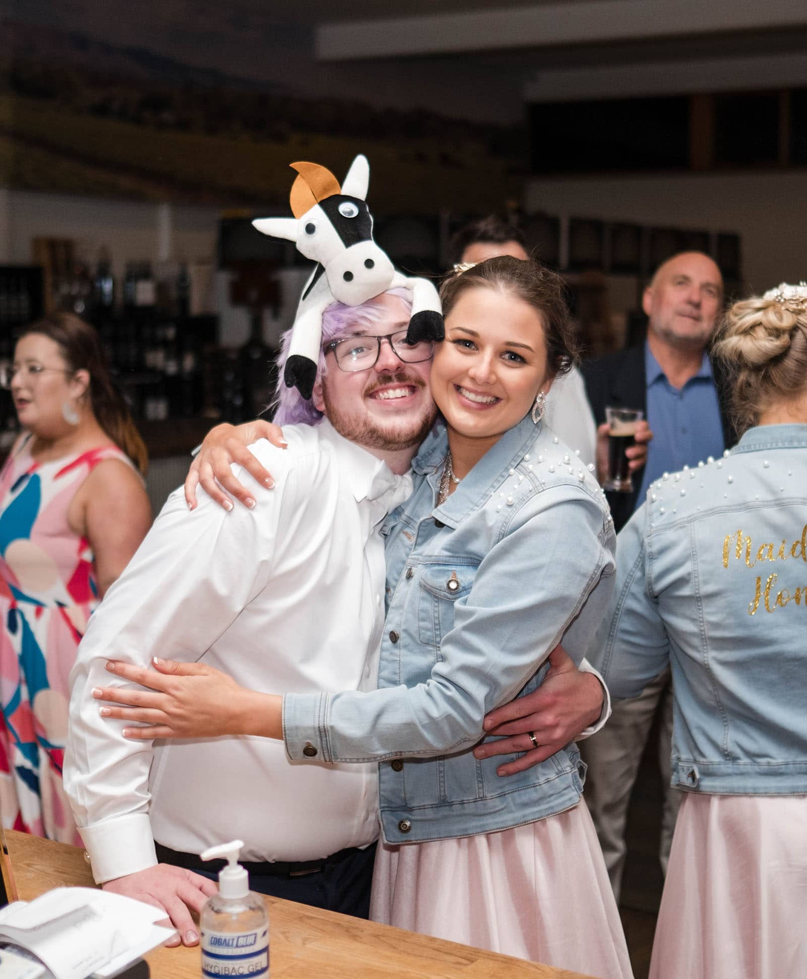 mclaren vale ekhidna wines wedding - kait & brayden 66 Groom hugging bridesmaid