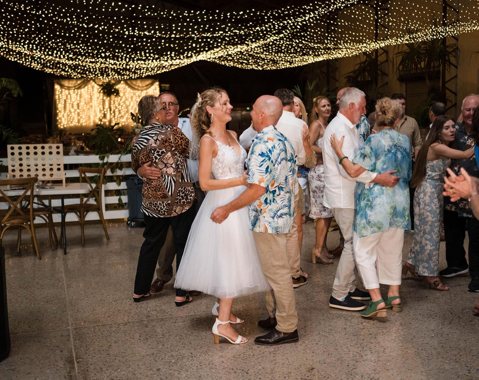 darwin's dudley point wedding - melanie & kerry 58 Bridal couple dancing