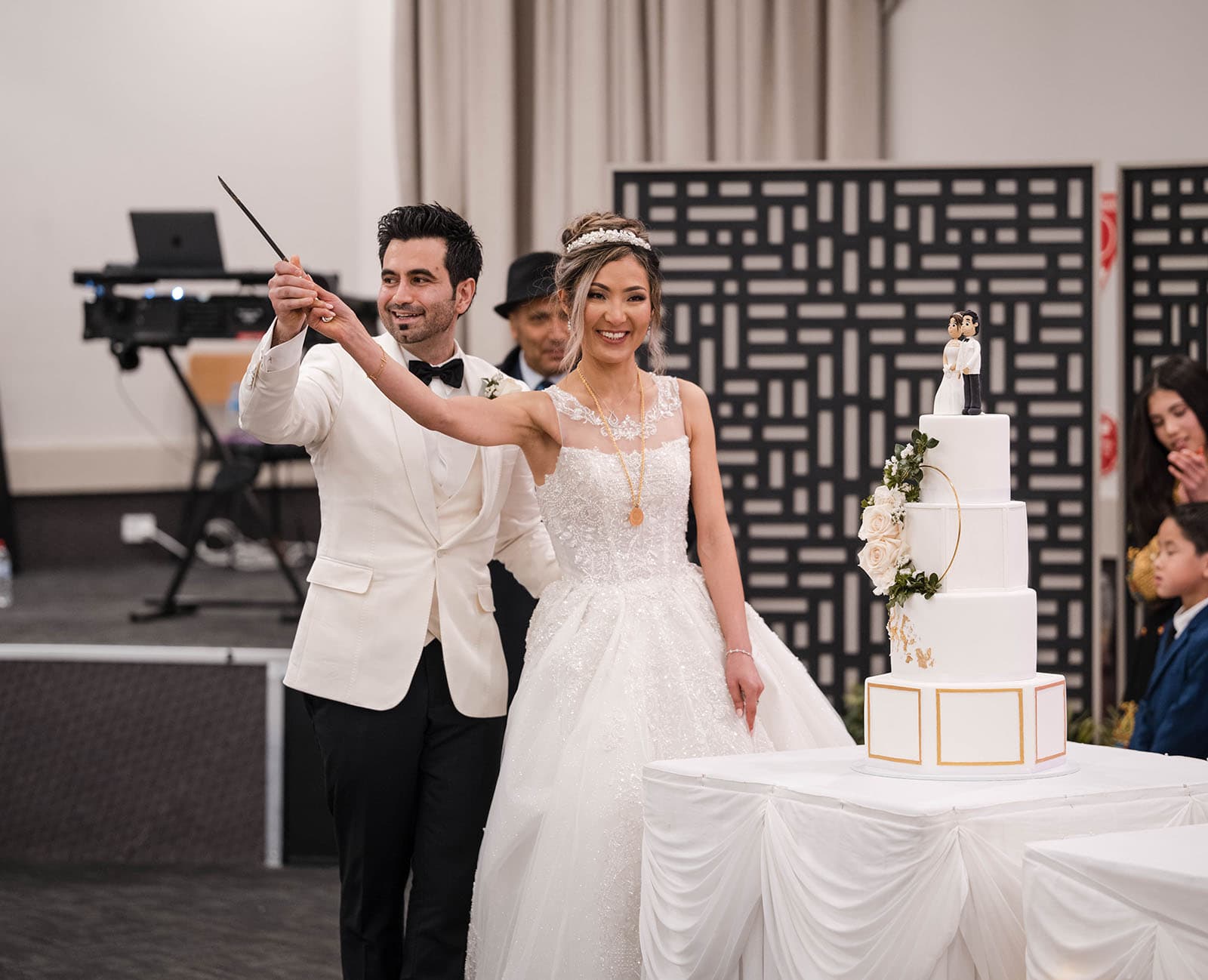 adelaide bridal photoshoot and reception - emre & sara 66 Bride and groom cutting cake
