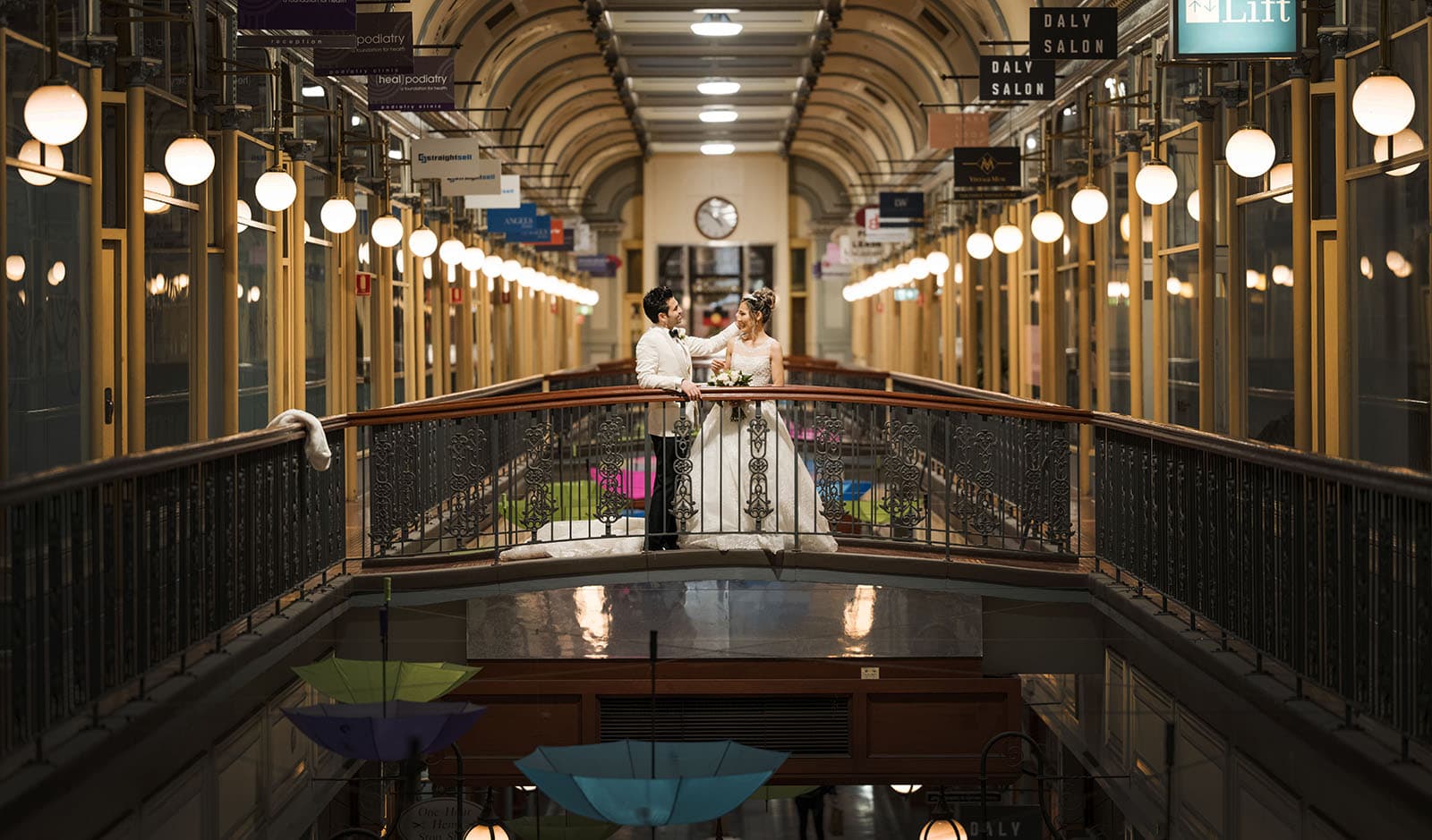 adelaide bridal photoshoot and reception - emre & sara 46 Bride and groom in Adelaide Arcade