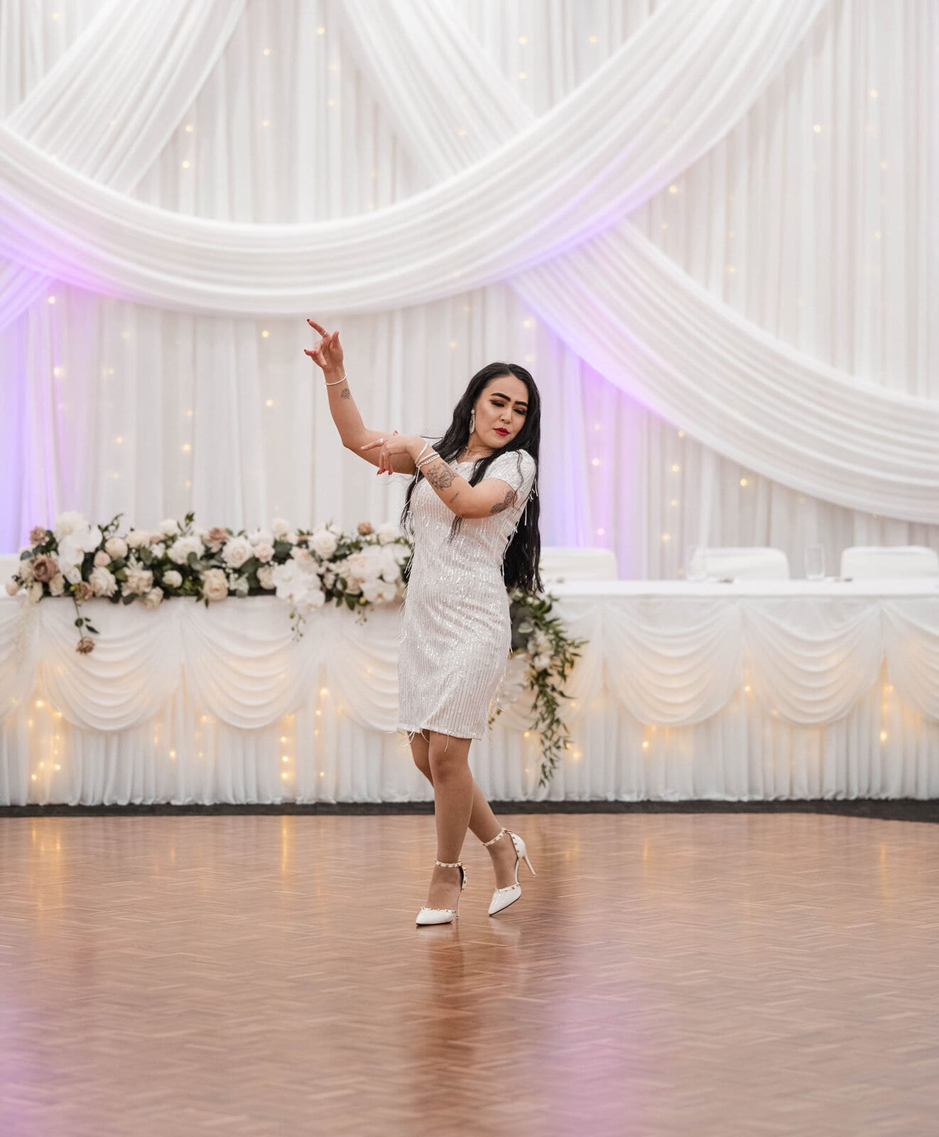 adelaide bridal photoshoot and reception - emre & sara 52 Dancing guest alone on dancefloor
