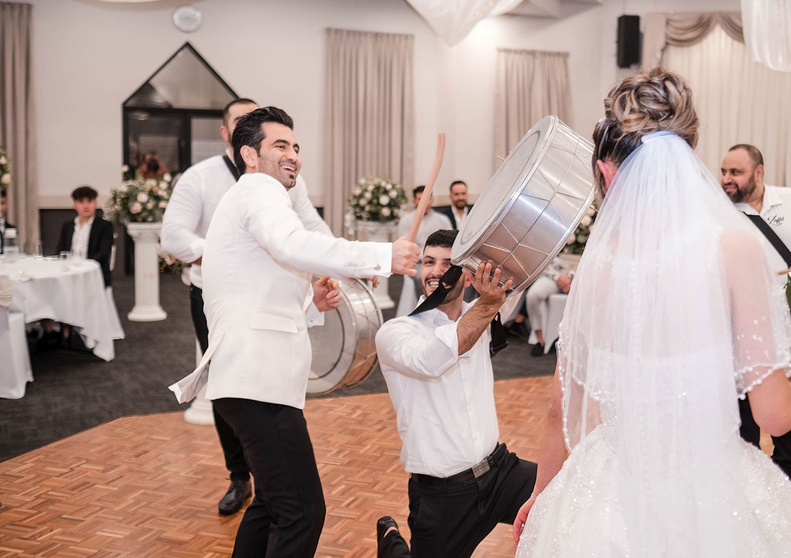 adelaide bridal photoshoot and reception - emre & sara 55 Groom banging drum