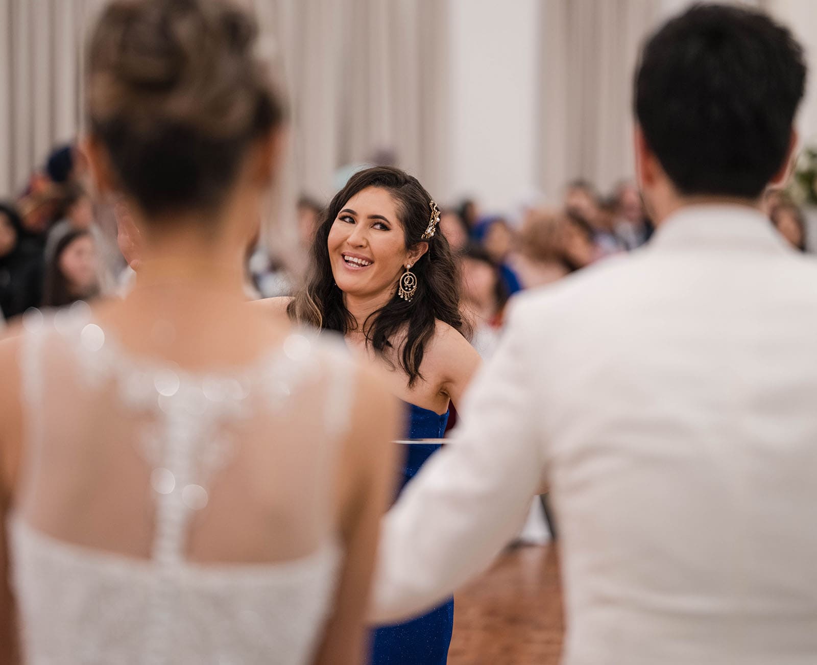 adelaide bridal photoshoot and reception - emre & sara 65 Knife dance grinning lady