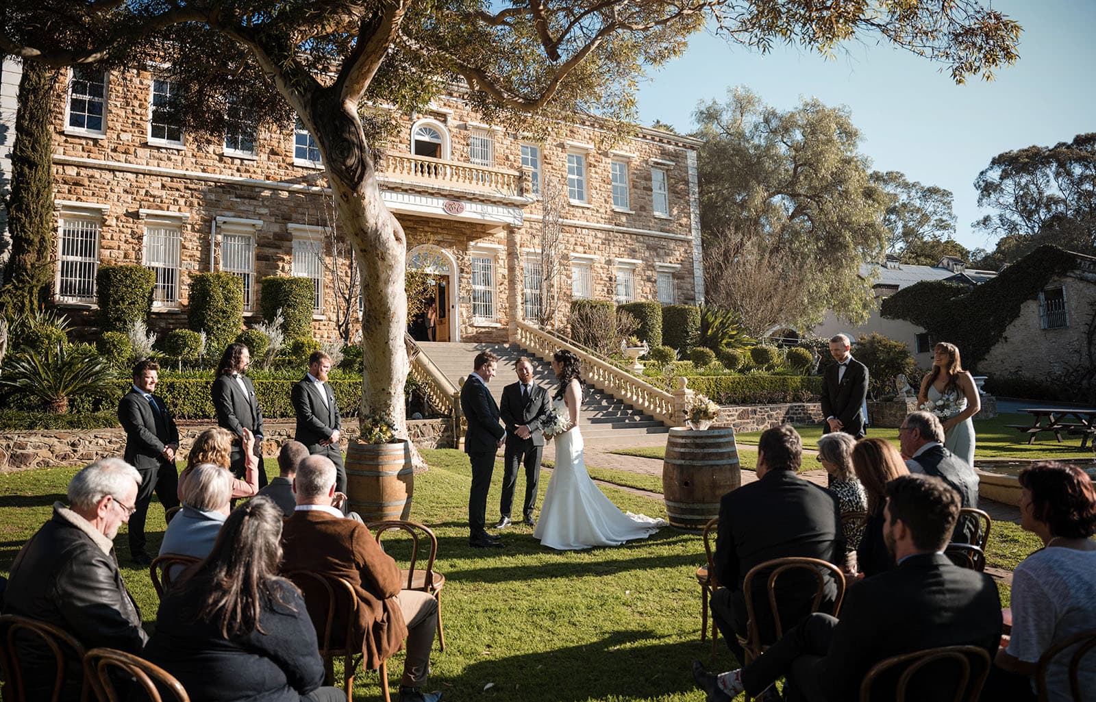 Chateau Yaldara wedding ceremony landscape