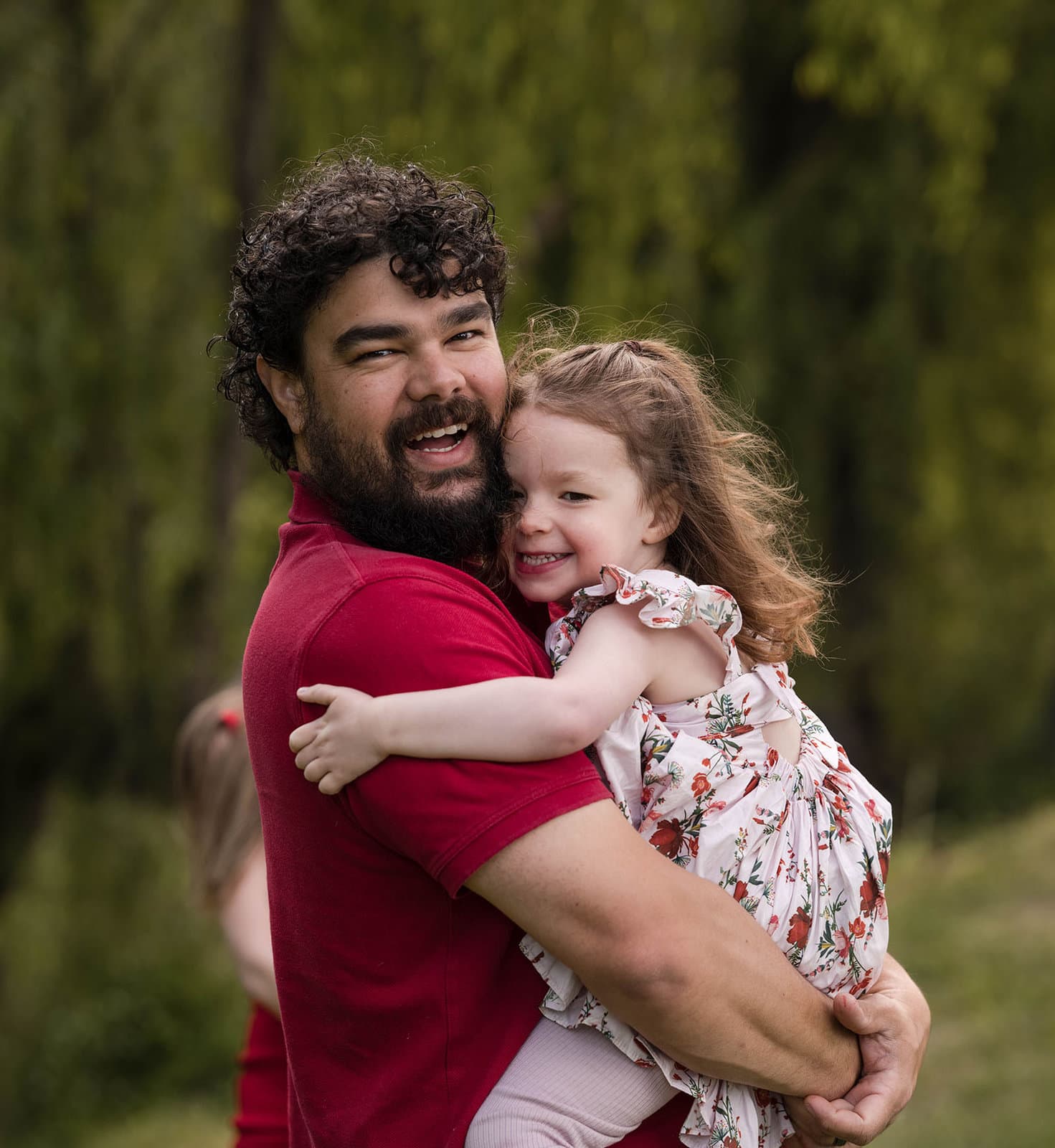 fountain valley reserve family shoot - shaw family 6 Smiling Dad and Daughter