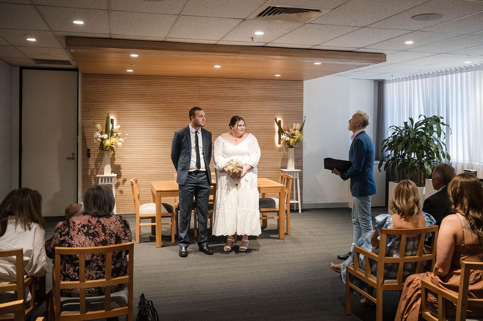 marriages registration office wedding - dayna & alex 2 Bride and groom at their wedding ceremony